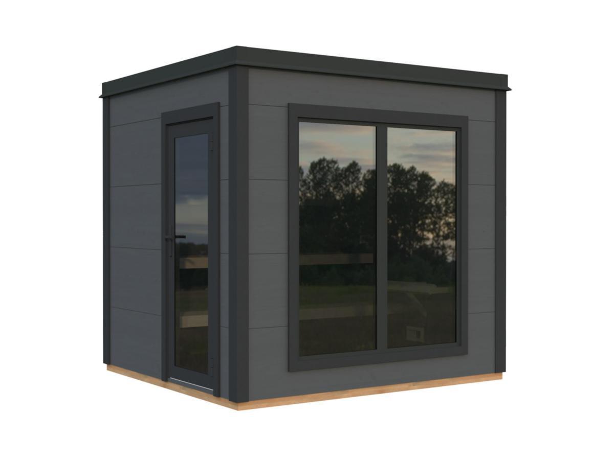 Bastu, Grace, 5.3 m² - BASTU GRACE 5,7 M2 (INV. 5,3 M GRÅ RAL7012 + ANTRACIT RAL7016