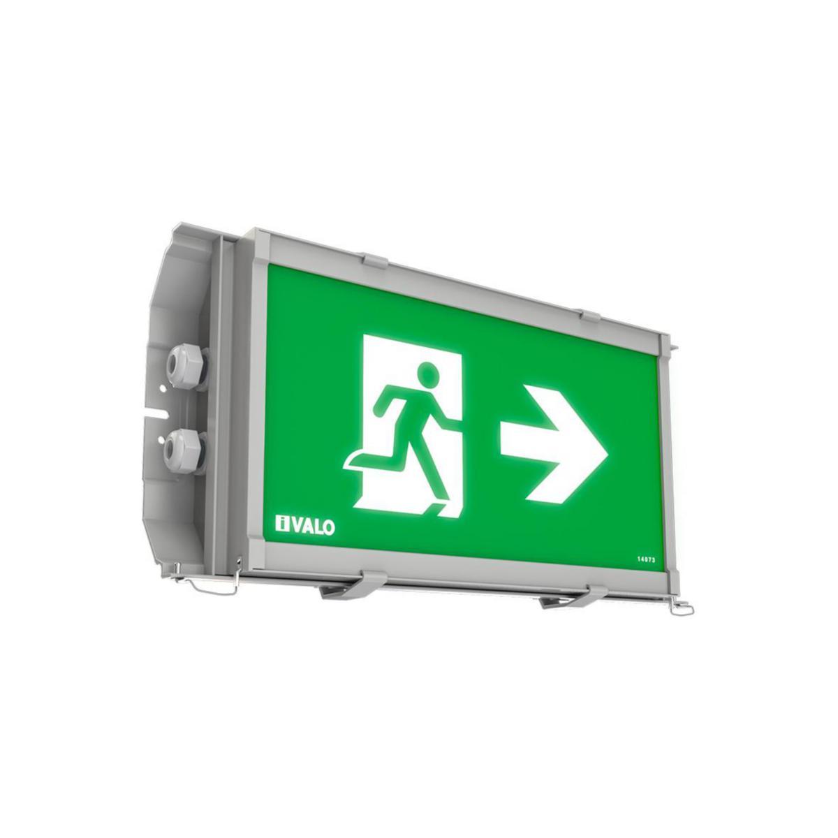 Nödutgångsarmatur LED EXIT - NÖDUTGÅNGSARM 3.7W PIL H IP65 LED EXIT