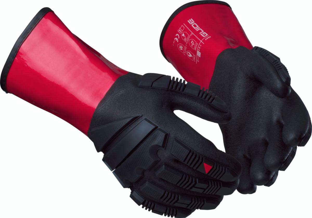 Kemskyddshandske Guide 4507 - HANDSKE GUIDE 4507 NITRIL/PVC SLAG & SKÄRSKYDD C STL 7