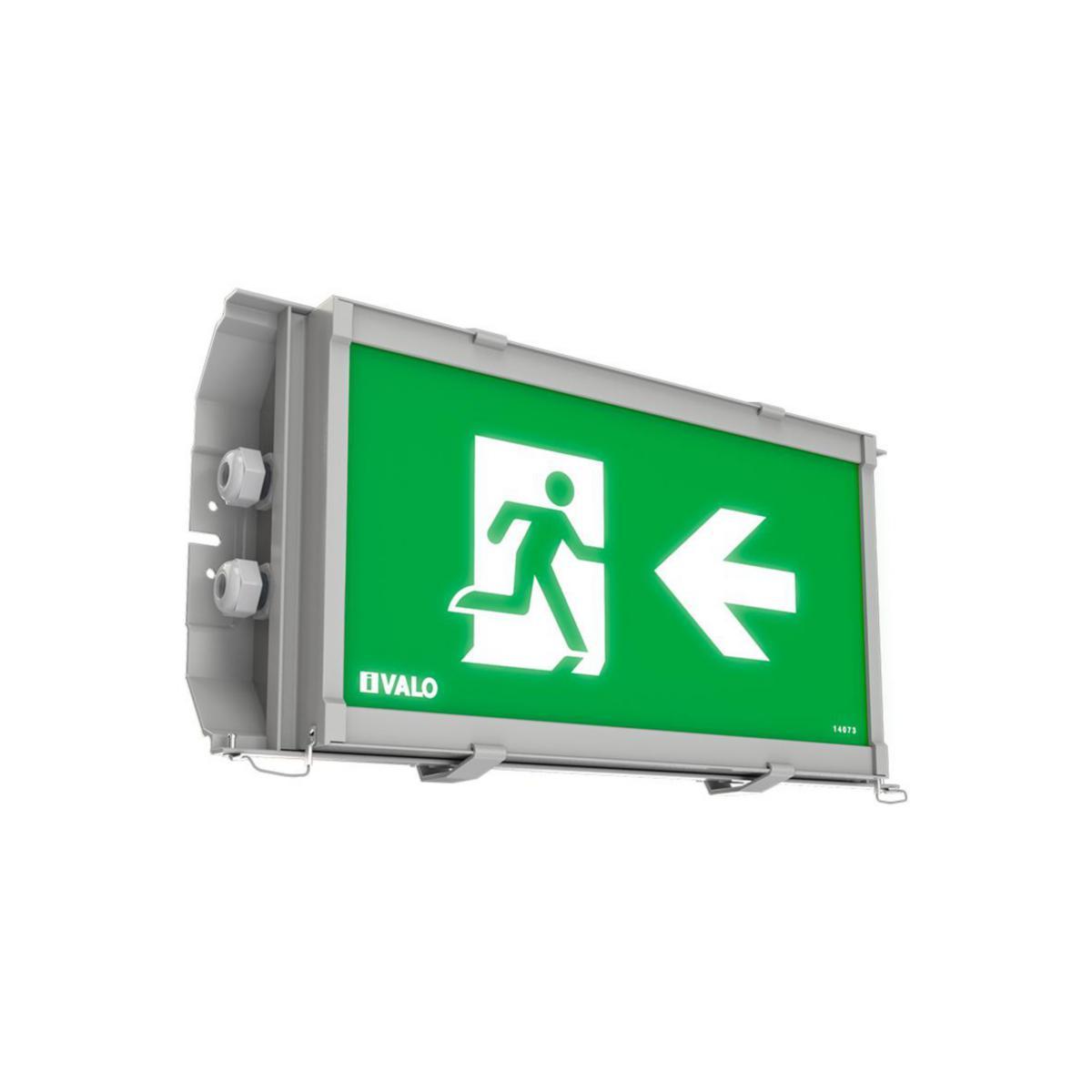 Nödutgångsarmatur LED EXIT Basic - NÖDUTGÅNGSARM 3.5W PIL V BATT LED EXIT BASIC