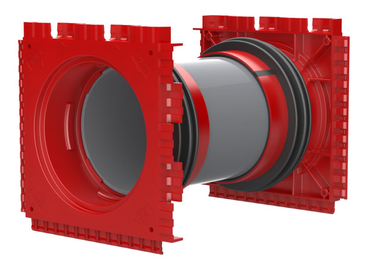 Insatsram dubbel HSI90 K2 - INSATSRAM DUBBEL Ø90 L=150 HSI90 1X1 K2/150