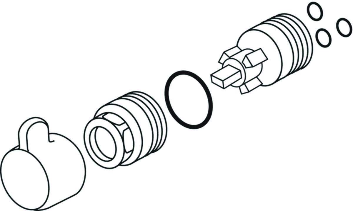 Avstängningsvred Nordic/Skandic/ND40 för disk/tvättmaskin, Gustavsberg - AVST. FKR. VRED F. DISK/TVÄTTM VA 635762-3301