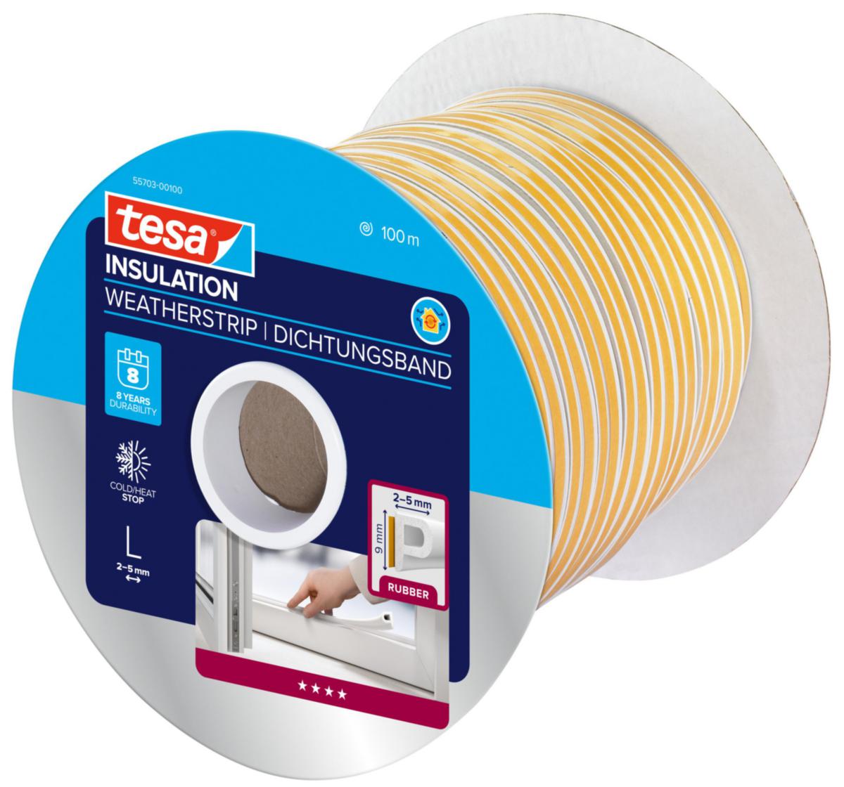 Weather strip e-list epdm - WEATHER STRIP E-LIST EPDM 100MX9MMX4MM. WHITE