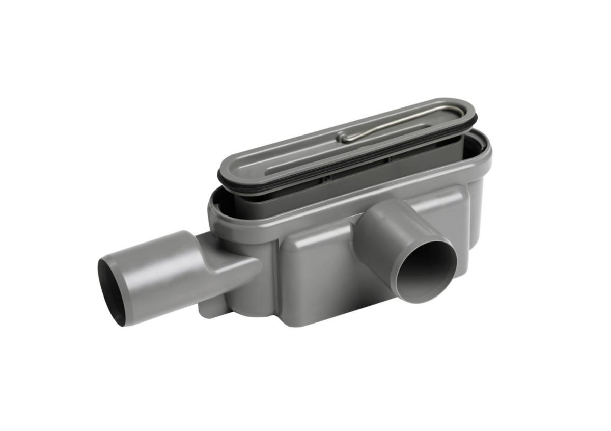 Utloppshus Unidrain 1 extra utlopp, Jafo - UTLOPPSHUS 50MM SIDOUTL, VLÅS 50MM EXTRA GAVELUTL, UNIDRAIN