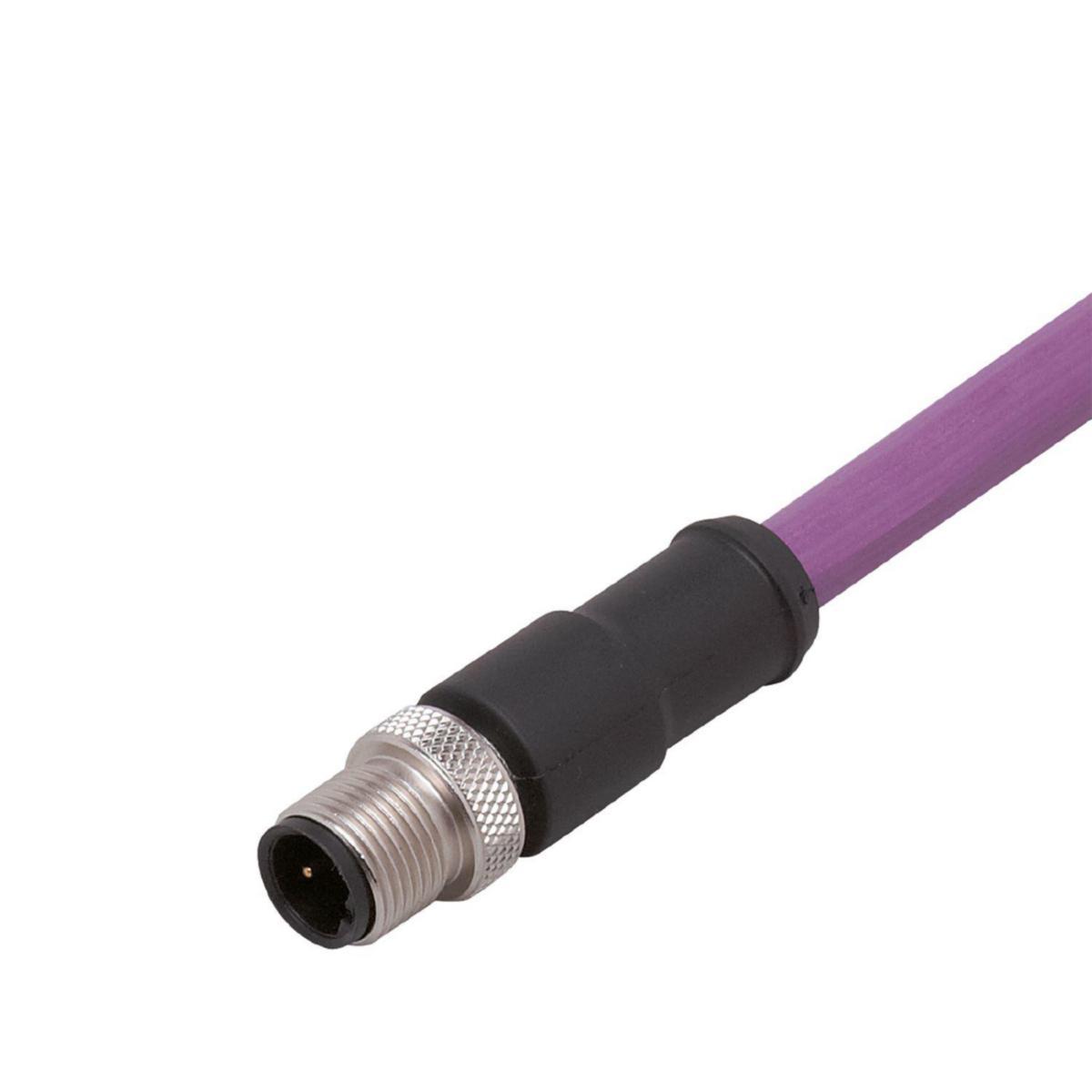 Kontakt M8/M12 E1xxxx - ANSLUTNINGKABEL MED HANKONT E12319