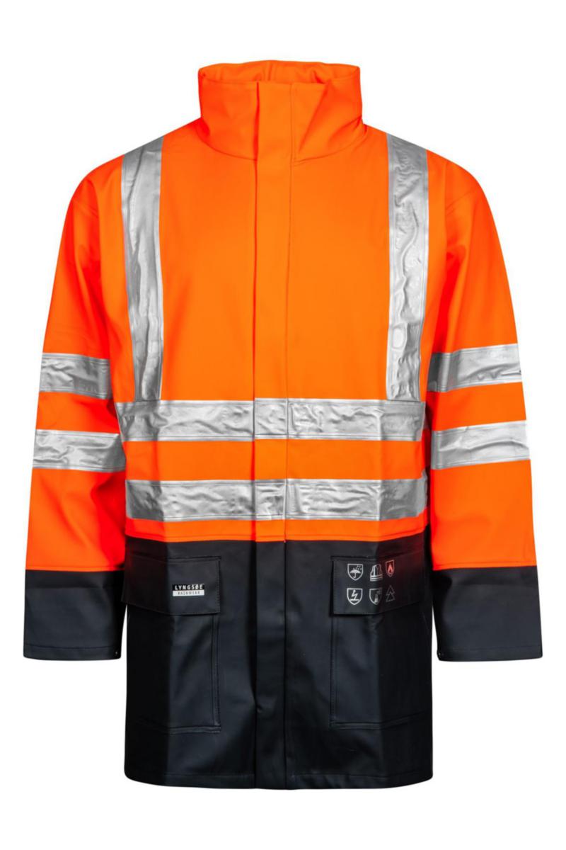 Regnjacka Lyngsö ARC-LR4055 - REGNJACKA ARC-LR4055 20000M FLAMVARSEL KL.3 ORA/MARIN 4XL