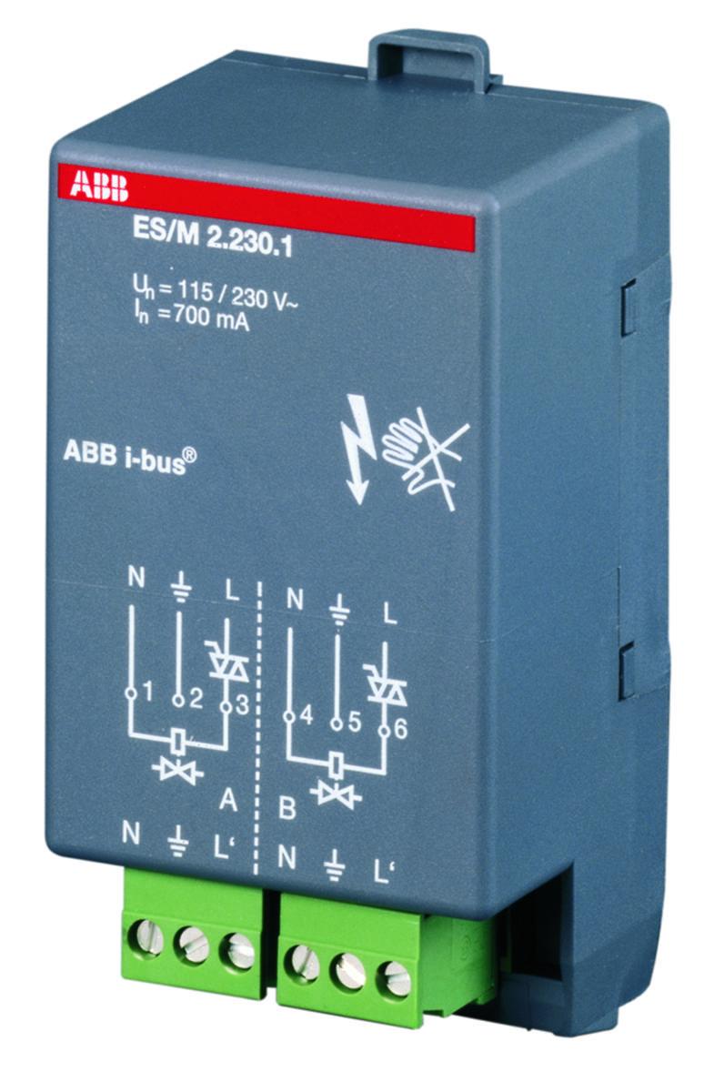 Aktormodul elektronisk , 2 kanaler KNX, ABB - AKTOR ELEKTRONISK 230V 2CDG110013R0011