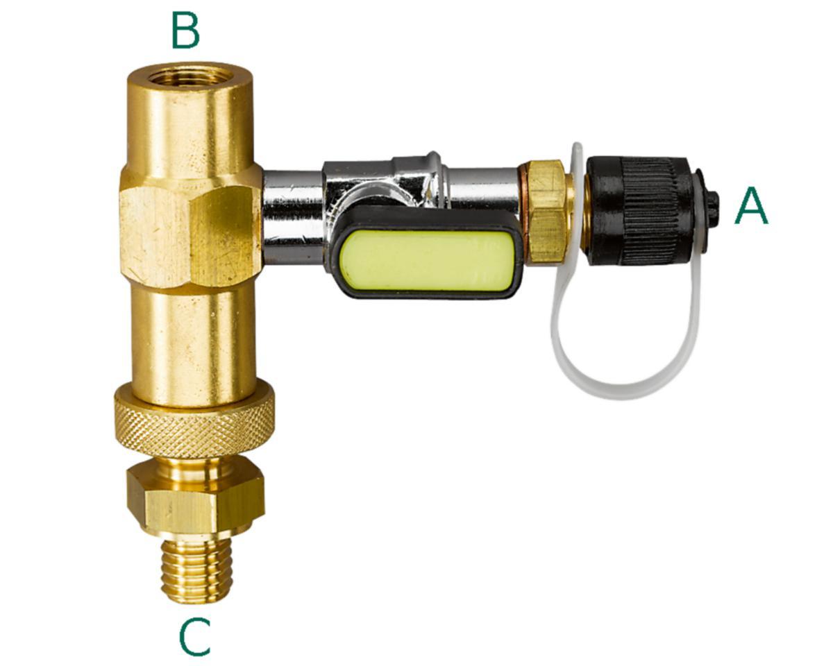 Coupling Unit between Refco Scales and Disposable Cylinder R600a - Left-handed - BENDING TOOL 364-FHB-04 1/4 AND CHARGEING 10612-REF