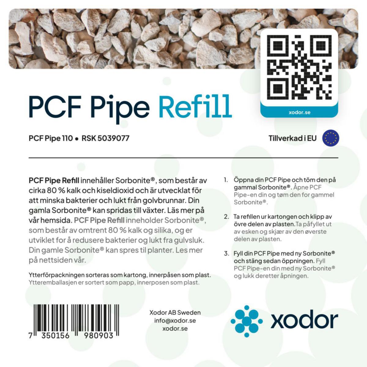 Refill PCF Pipe 110, Xodor - REFILL PCF PIPE 110 XODOR