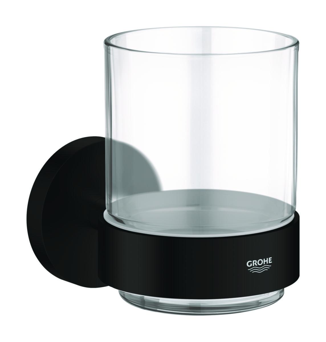Glas Start med hållare, Grohe - GROHE START GLAS M. HÅLLARE MATTSVART