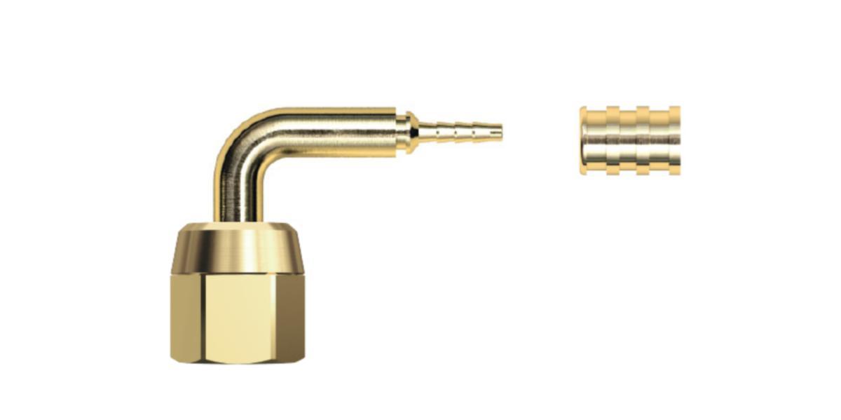 Angle Coupling KCA02C for 2 mm hose - ANGLE COUPLING KCA02C 10 PCS