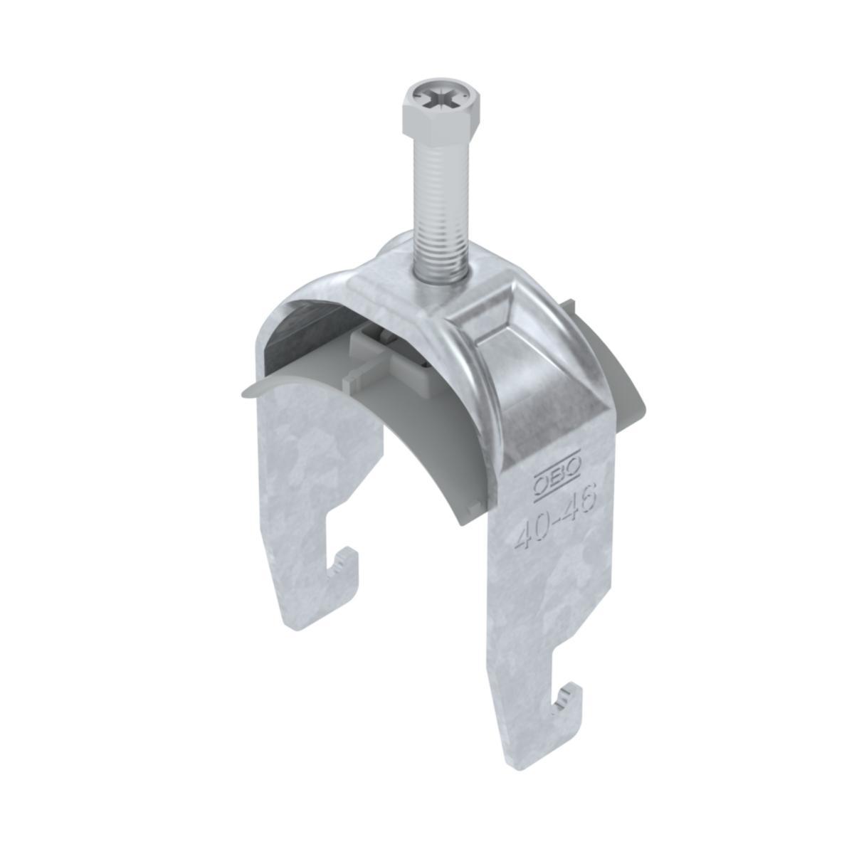 Kabelhållare VFZ enkel med plast U-profil - KABELHÅLLARE U1 40-46MM VFZ BS-U1-K-46 FT