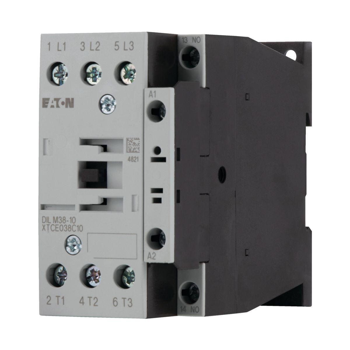 Kontaktor 3-polig 3-90 kW DILM7-DILM38, med inbyggd hjälpkontakt , Växelspänningsmanöver - KONTAKTOR DILM 38-10 230V 230V50HZ.240V60HZ