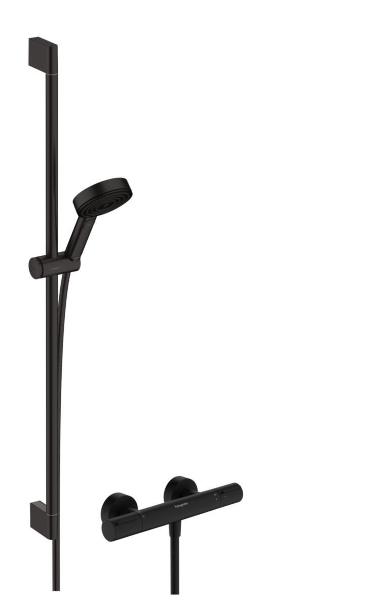 Duschkombination Pulsify Select S Ecostat Element, Hansgrohe - HANSGROHE DUSCHKOMBINATION PULSIFY SELECT S MATT SVART
