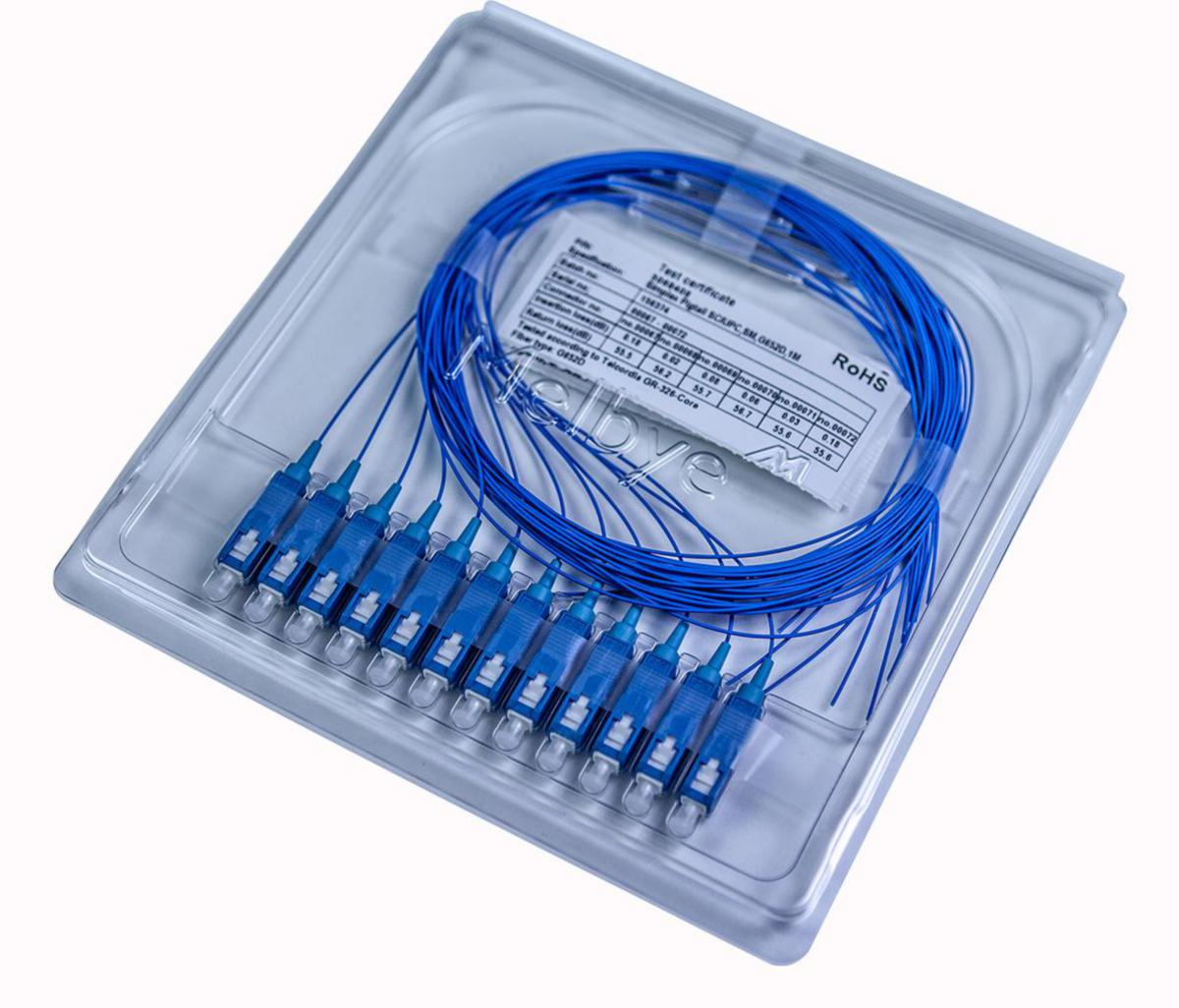 Pigtail SM G652D 12-pack blå - PIGTAIL SM SC/UPC 1.0M 12-PACK