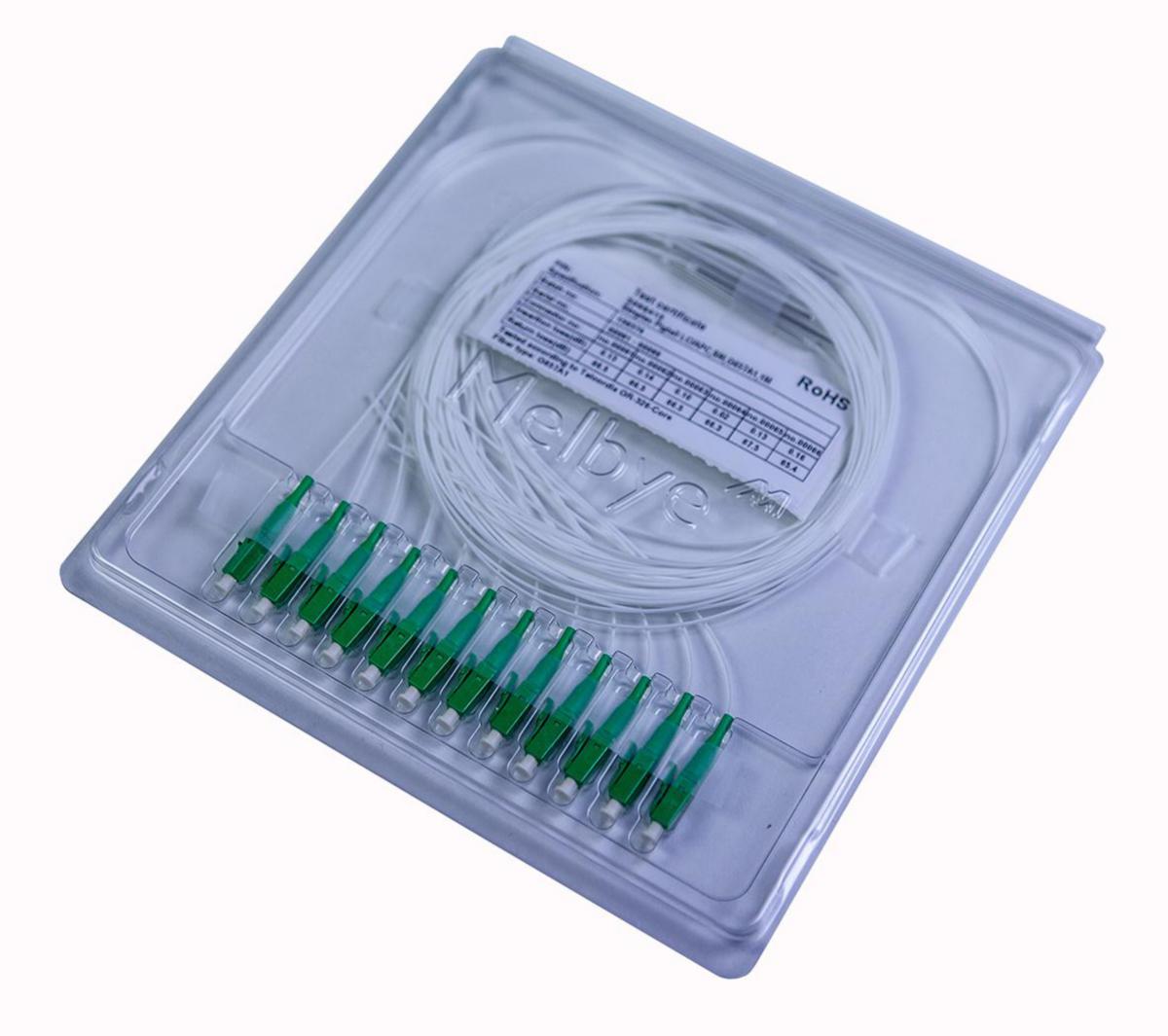 Pigtail SM G657A 12-pack, Vit - PIGTAIL SM LC/APC 1.0M 12-PACK