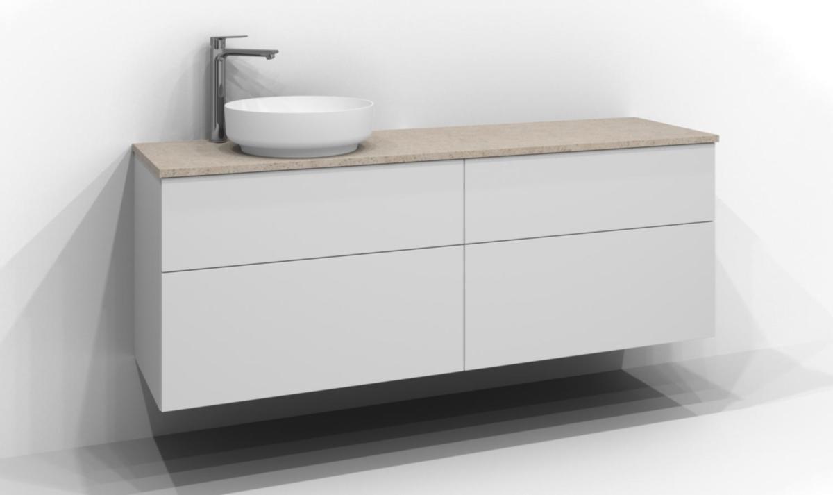 Bänkskiva Kvarts, Svedbergs - SVEDBERGS BÄNKSKIVA KVARTS 160 VÄNSTER