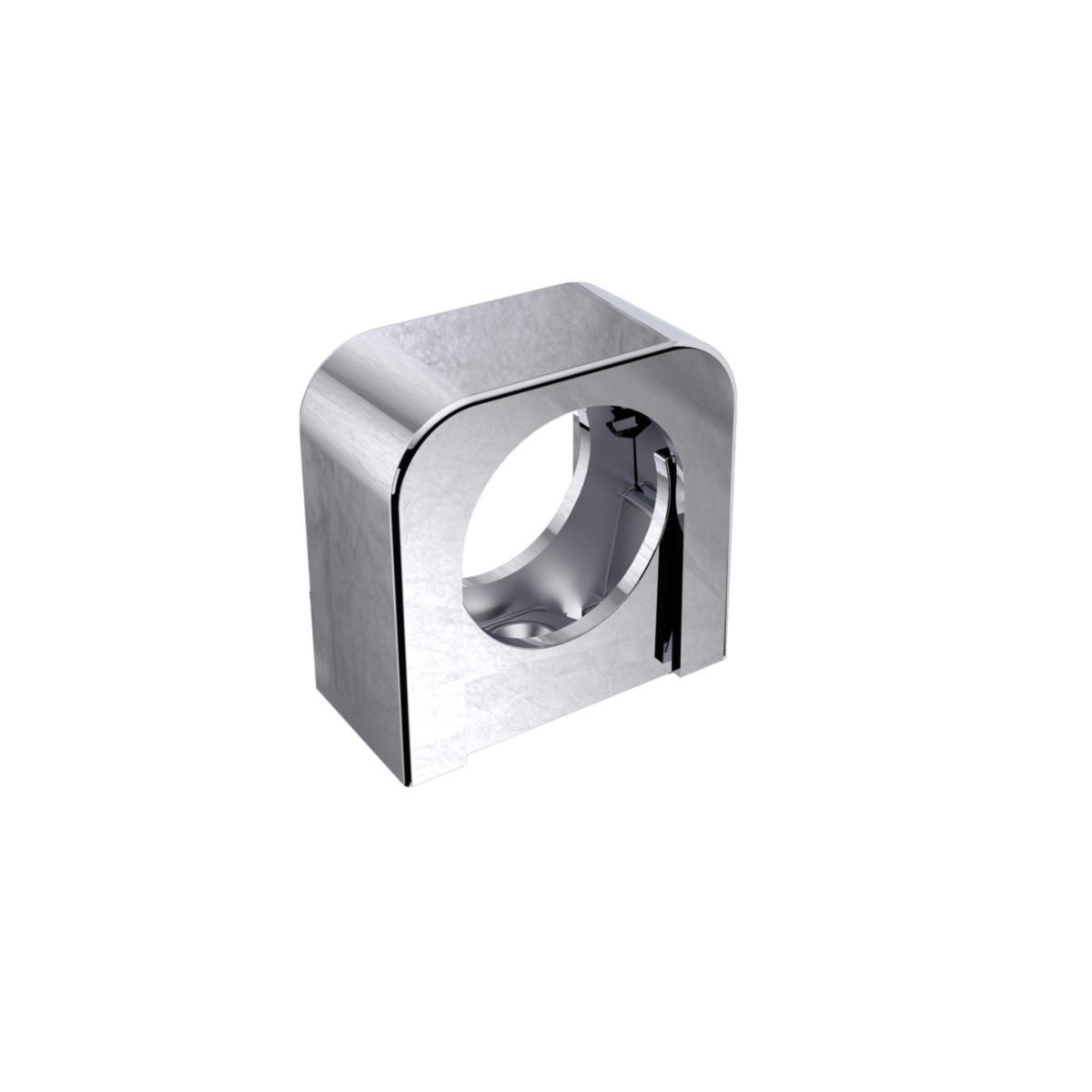 Pipe clamp single type mini, chrome. snap lock - PIPE CLIPS 40MM MINISNAP CHROME PLATED