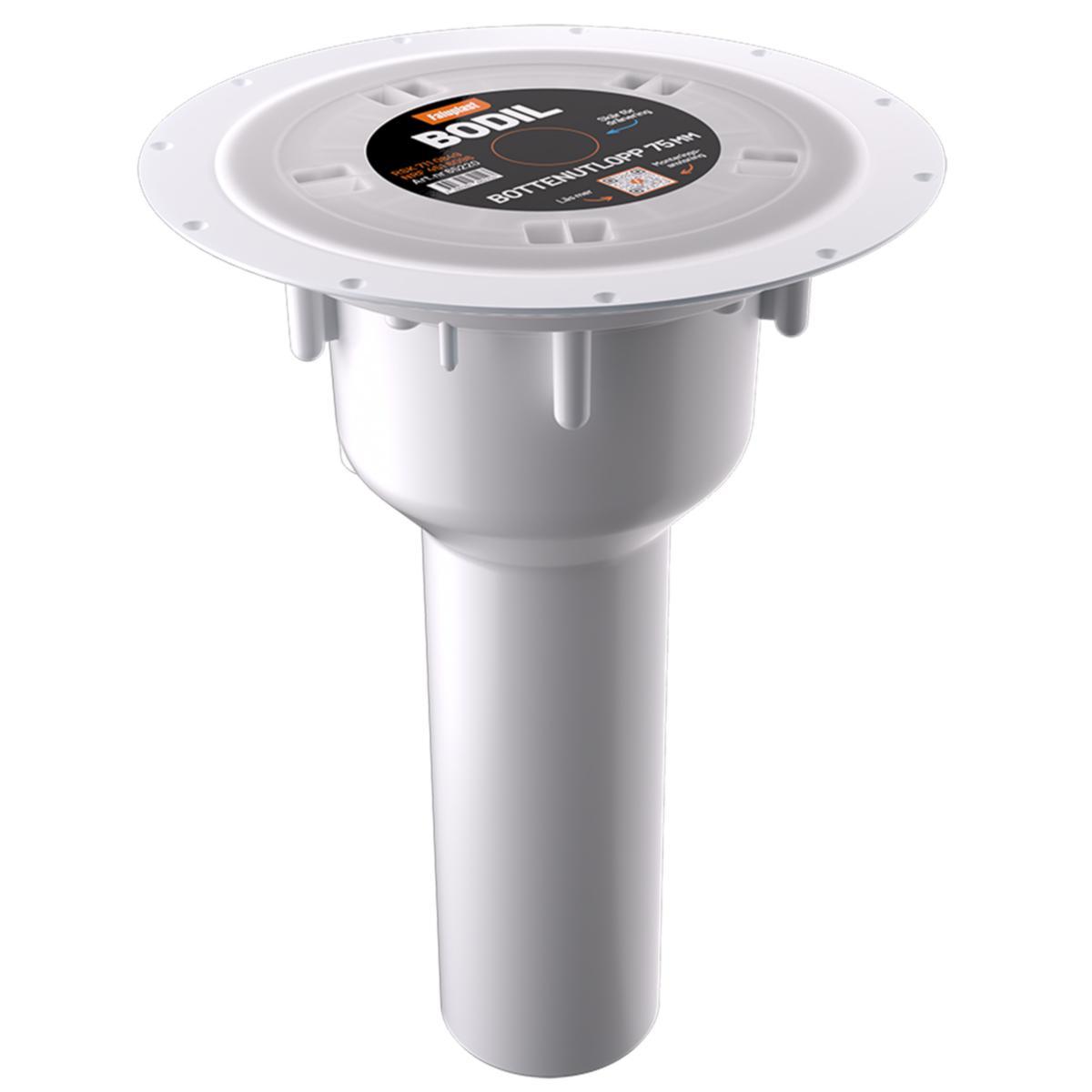 Golvbrunn Bodil, Faluplast - GOLVBRUNN BODIL 75 BOTTENUTL UTAN SIL, VIT, FALUPLAST