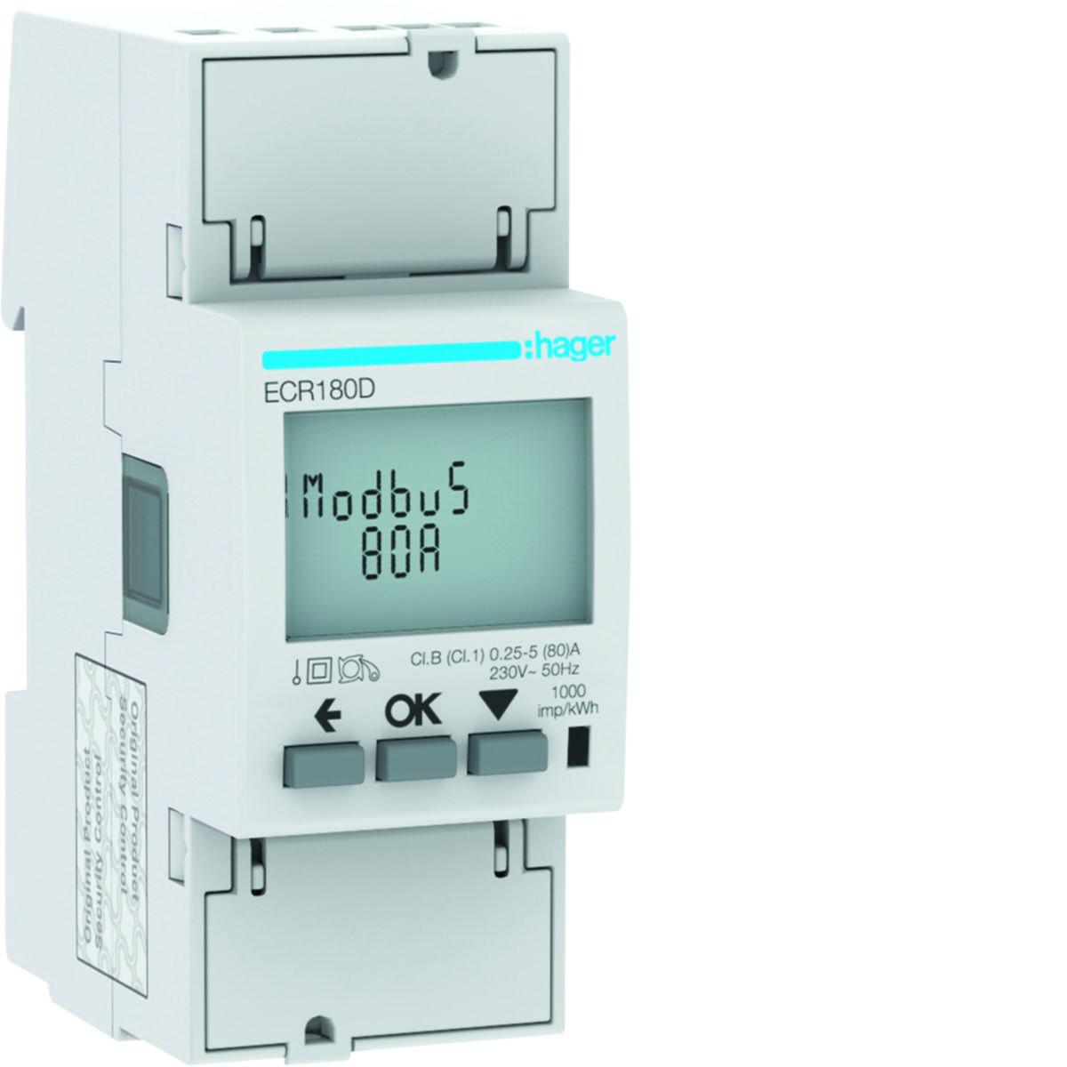 Energimätare Modbus 1-fas - ENERGIMÄT 1-F 80A DIR MODBUS ECR180D