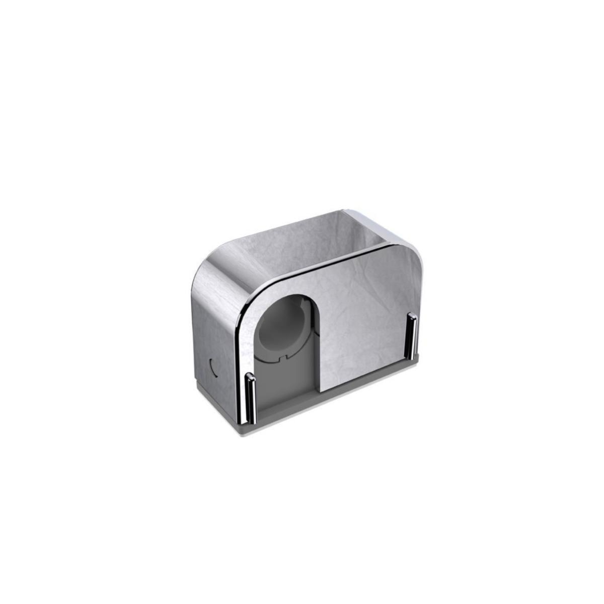 Falu Duo Contact, single, Faluplast - PIPE CLIPS SINGLE 12/15/16 DUOCONTACT GLUE CHROME PLATED