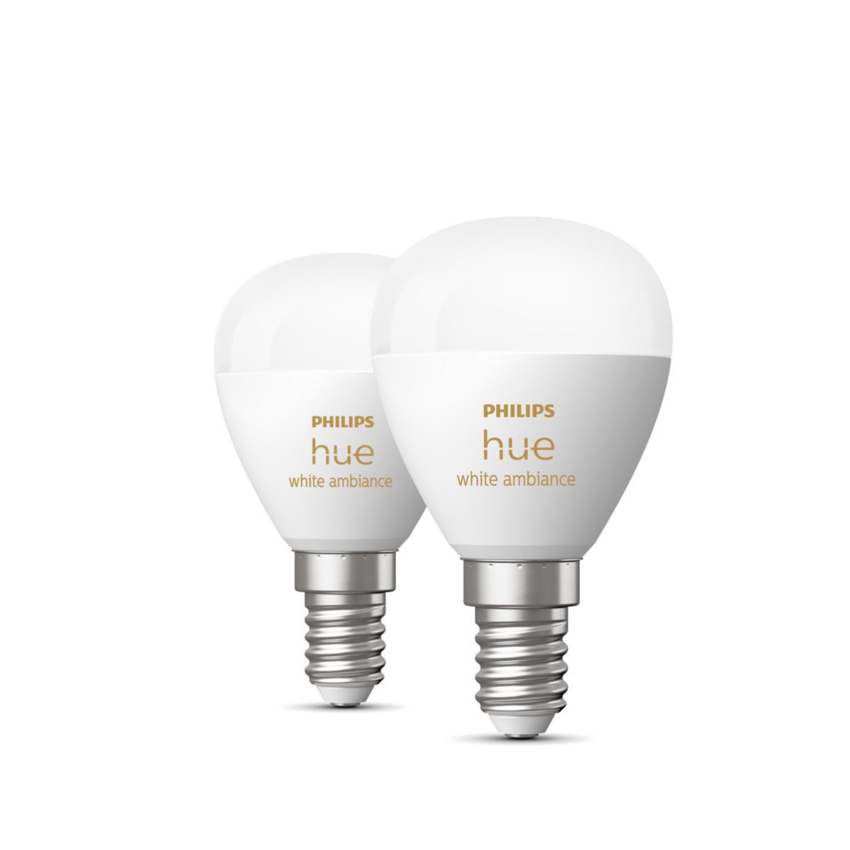 Ljuskälla Klot HUE - PHILIPS HUEWA KLOT E14 2PACK 5.1W 2200 - 6500K TW E14 470L