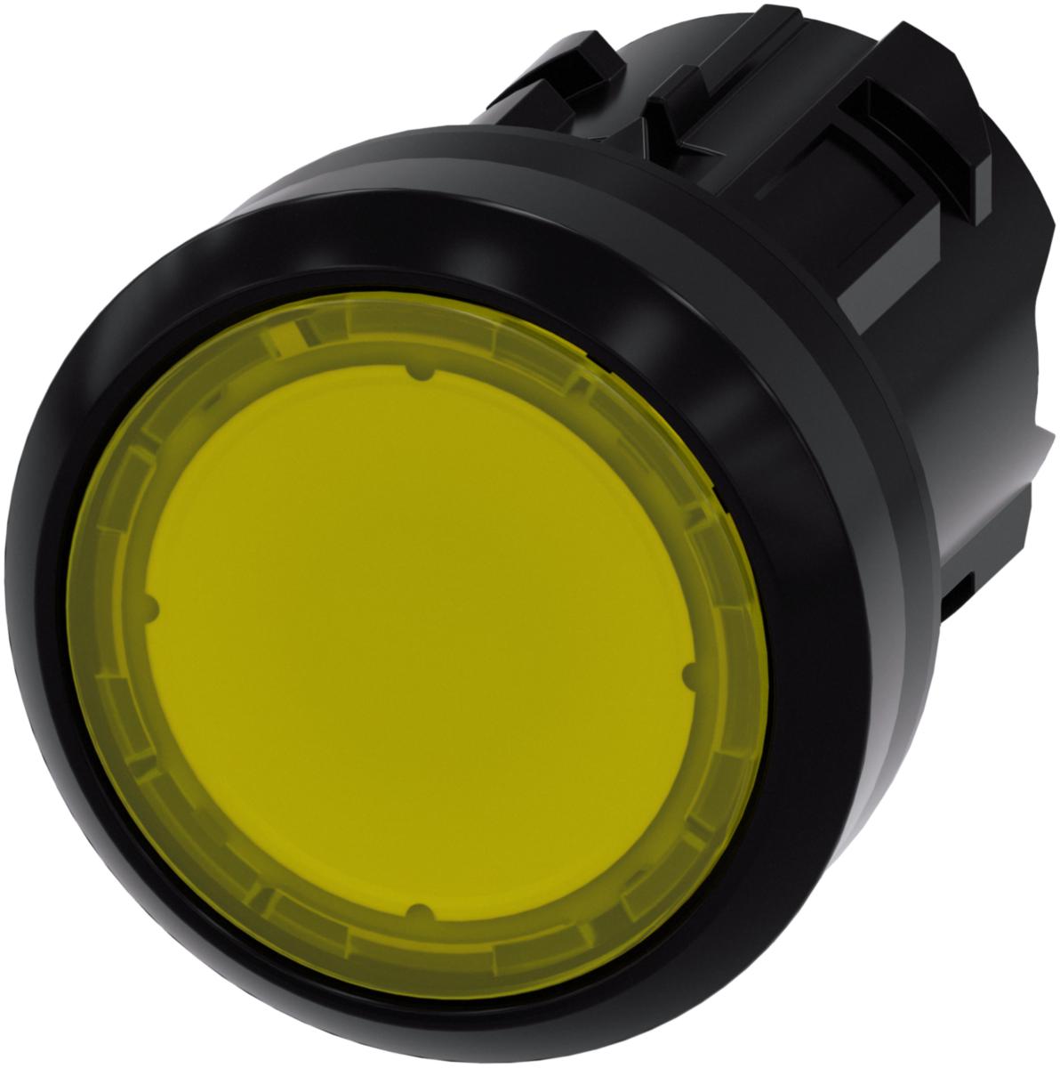 Signallampa 3SU10 tryckknappsdesign - SIGNALLAMPA TRYCKKNAPP GUL 3SU1001-0AD30-0AA0