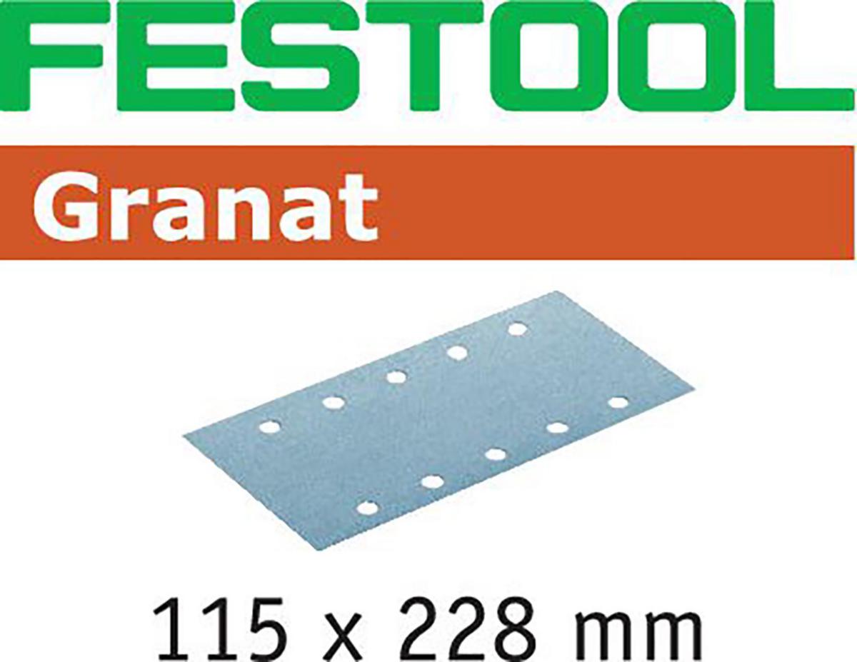 Slippapper Festool Granat STF 115x228 - SLIPPAPPER FESTOOL GR ALLROUND STF 115X228-RS200 P220 GR/100
