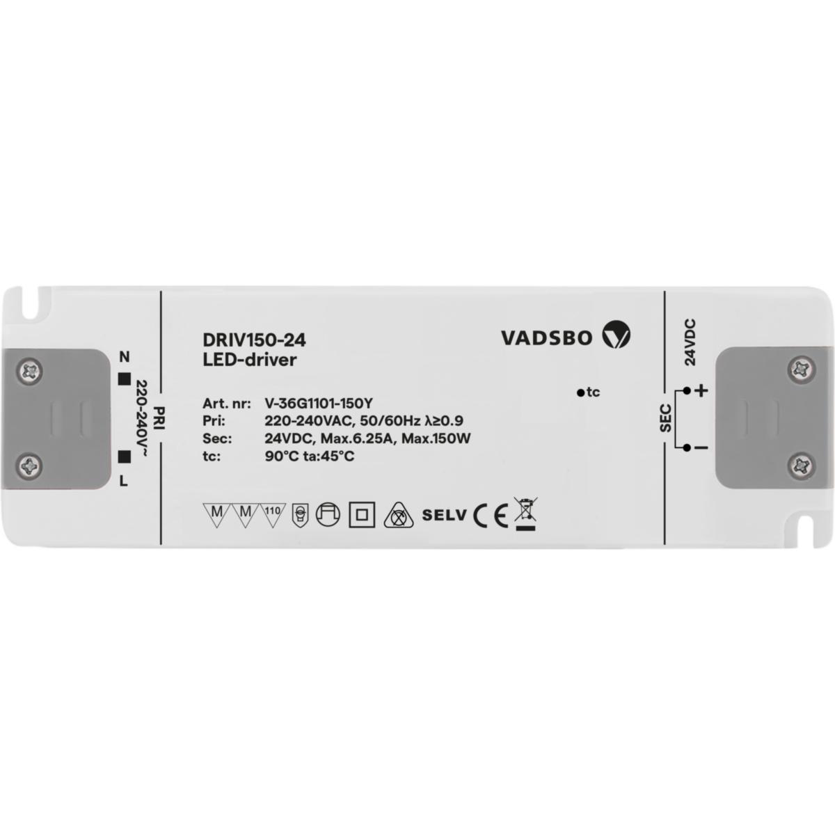 LED-drivdon - DRIVDON EJ DIMBART 150W/24VDC DRIV150/24