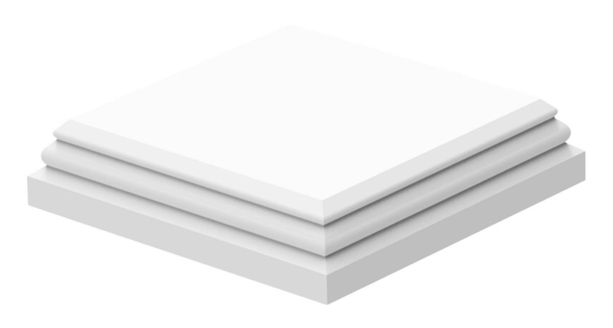 Stolplock, Arnö - STOLPLOCK ARNÖ 175X175X40 MM VIT GRUNDMÅLAD JABO