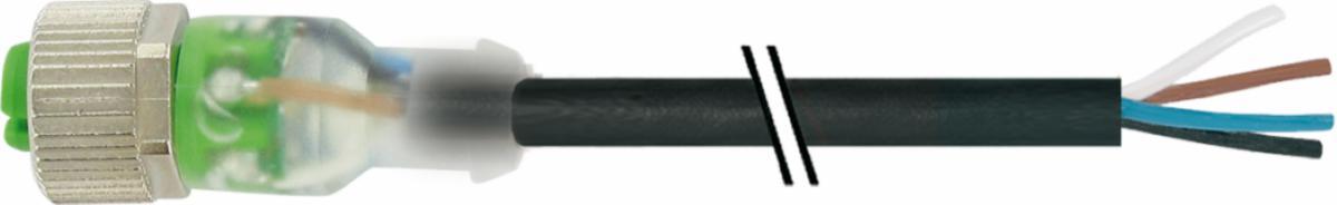 Kablage 7000- - KABLAGE RAK M12 4-POL 10M 7000-12281-6331000