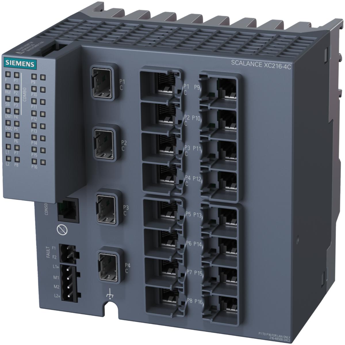 Nätverksswitch Scalance XC-200 - SWITCH XC216-4C 12XRJ45+4C 6GK5216-4BS00-2AC2