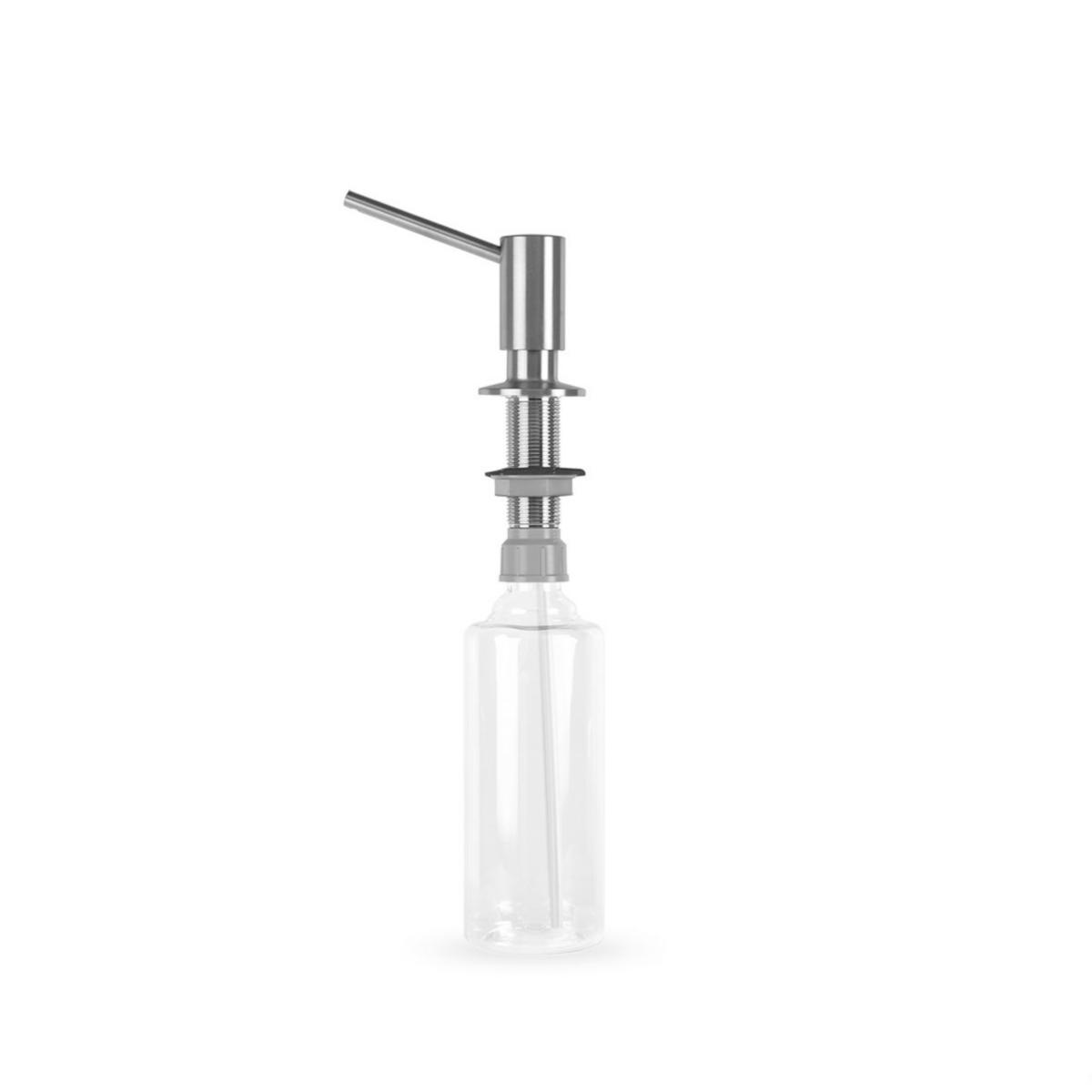 Dishwashing detergent dispenser, Jafo - JAFO DISH SOAP DISPENSER BR.STEEL, F.HOLE 28-47MM
