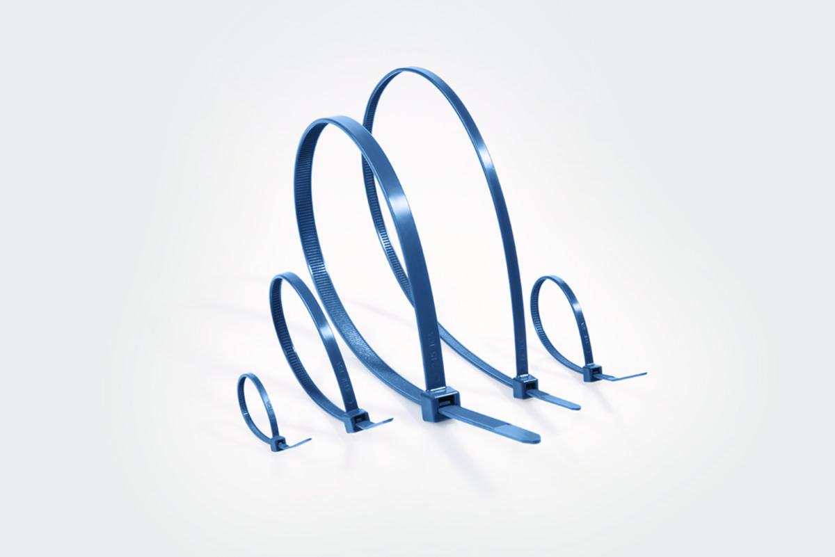 Buntband för livsmedelsindustri detekterbara MCTPP - BUNTBAND M METALL 387X7.6 BLÅ MCTPP120R (100/FRP)