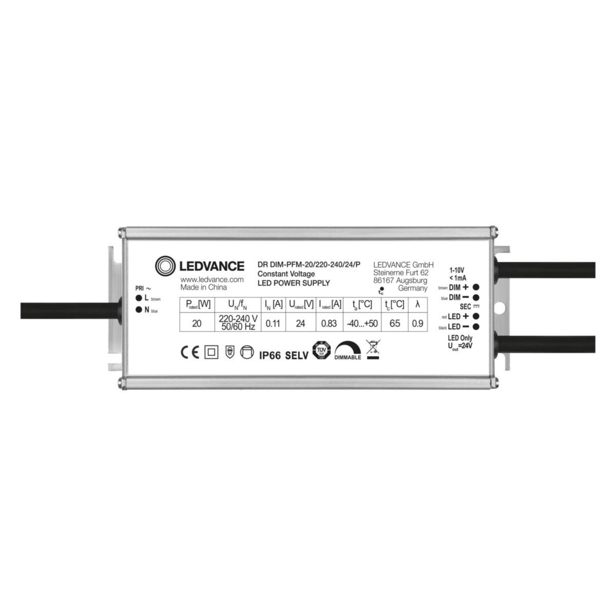 LED-drivdon Performance CV, IP66 - DRIVDON DIM 20/220-240/24V P 4058075239951