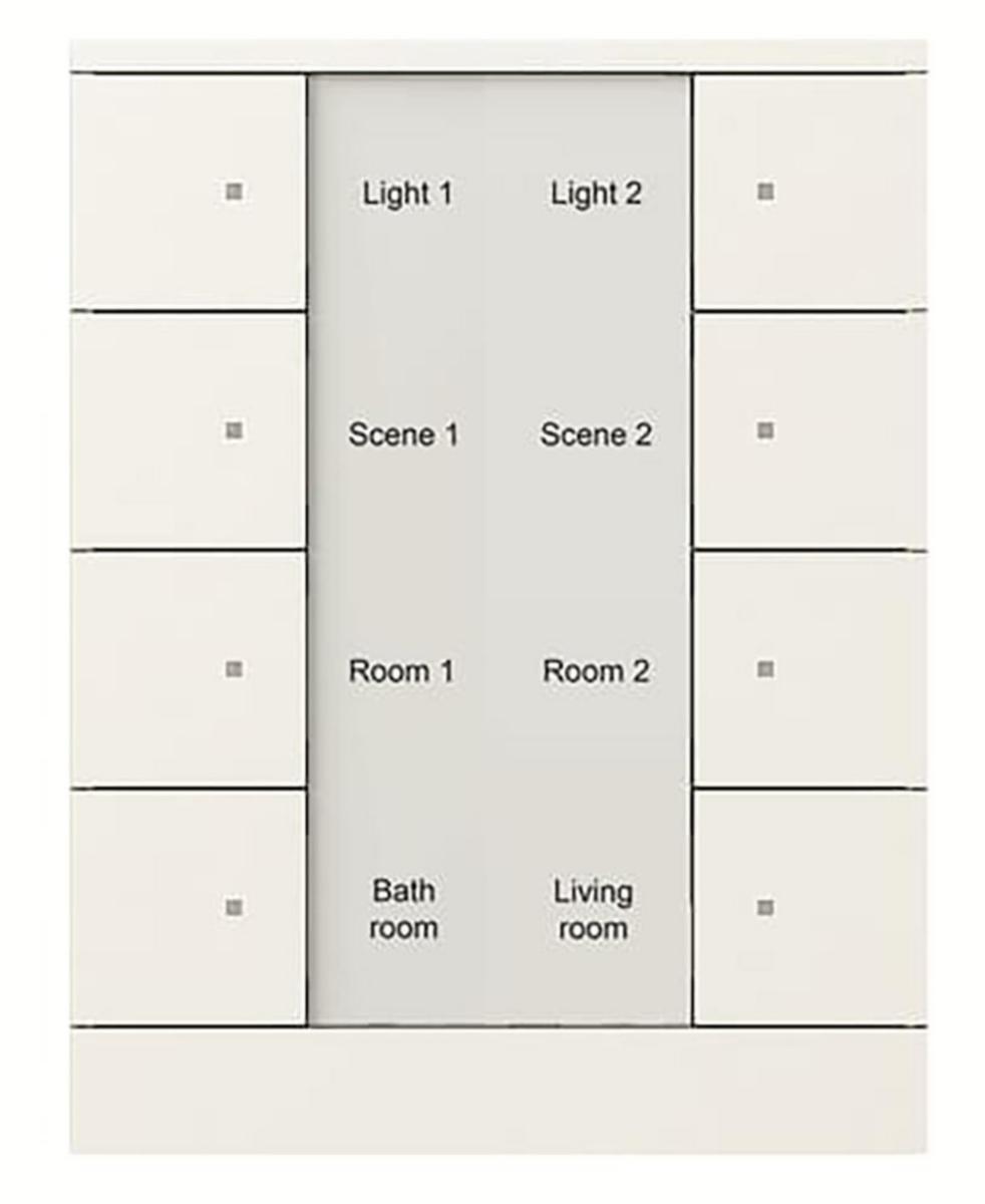 Tryckknapp, Multifunktion Tenton - TRYCKKNAPP 8-P KNX-884 SB/U8.0.1-884