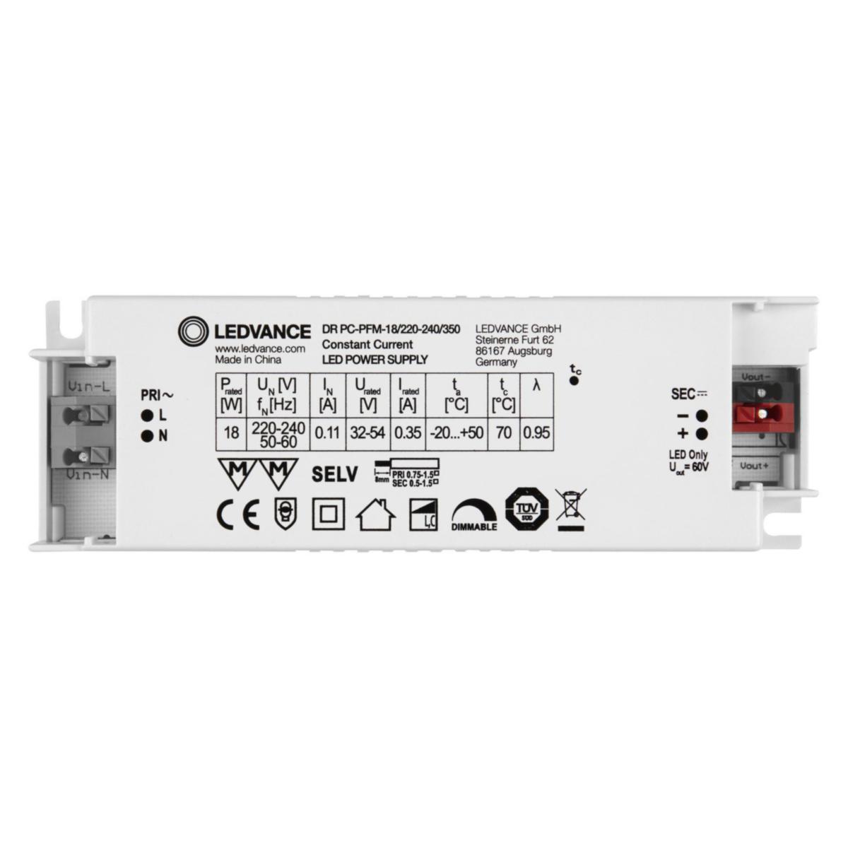 LED-drivdon Performance CC - DRIVDON DIM PC 18/220-240/350 4058075239838