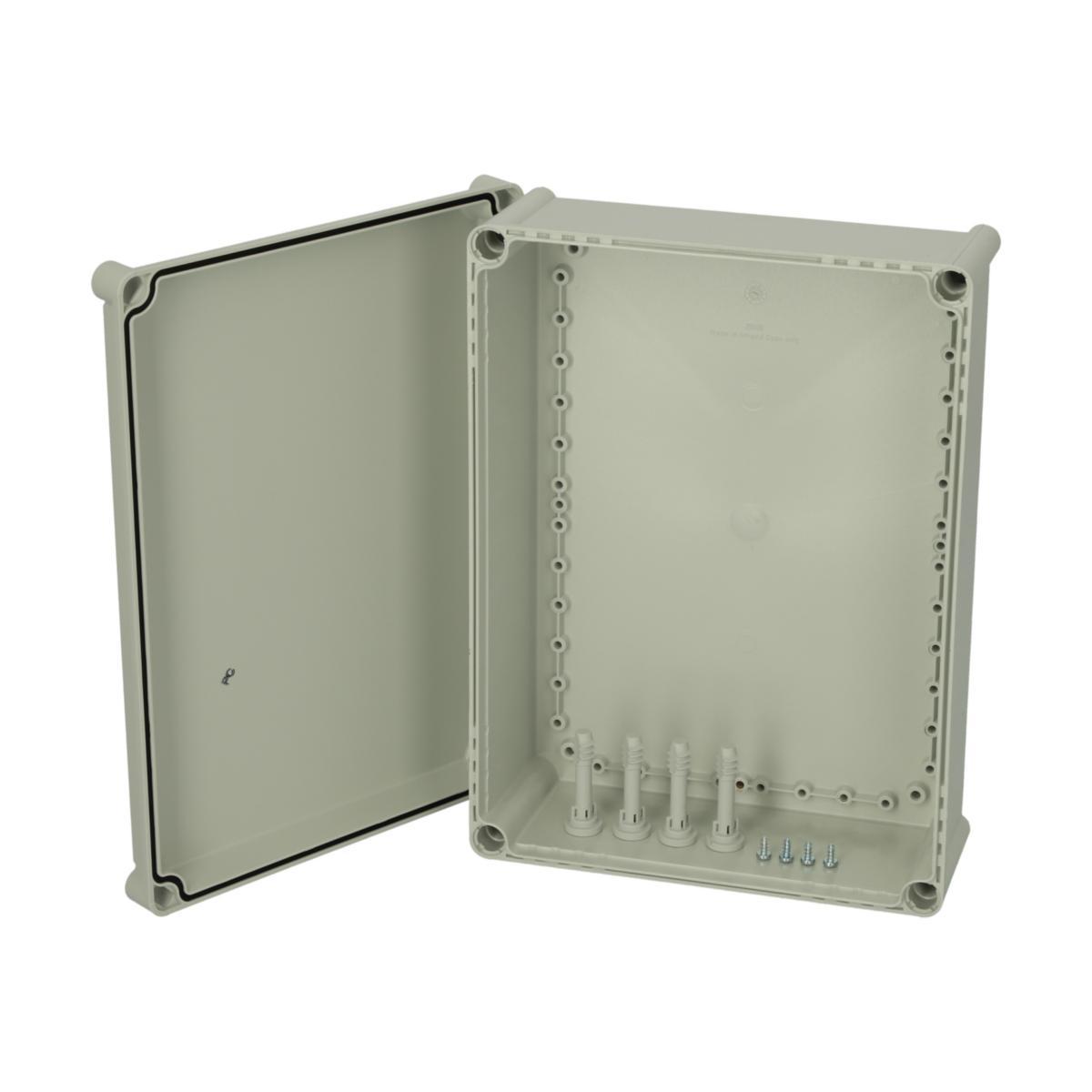 Apparatlådor Solid ABS, grått lock - APP.LÅDA ABS 3828 13G