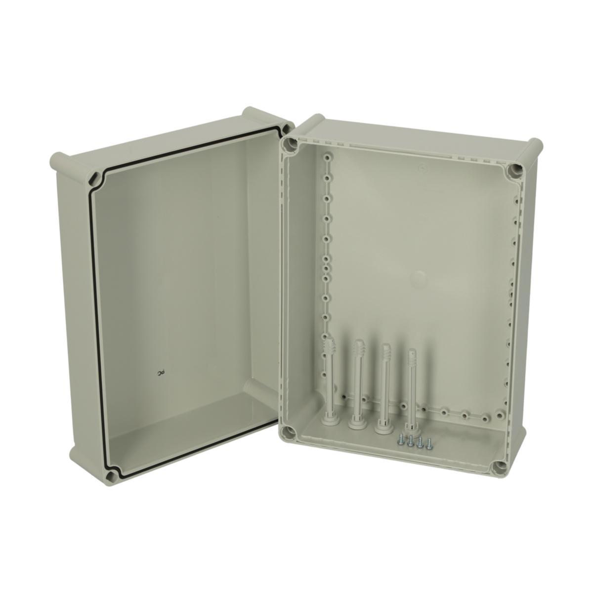 Apparatlådor Solid ABS, grått lock - APP.LÅDA ABS 3828 18G