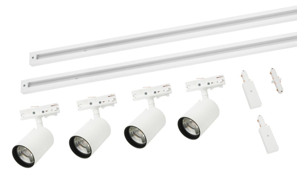 Spotlightset Duoline Minirulle COB - SET MINIRULLE 4X8W 2-KRETS VIT