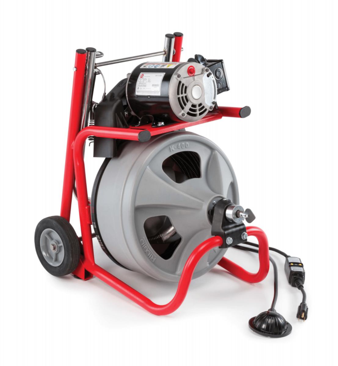 Rensmaskin Ridgid K-400 m trumma - RENSMASKIN RIDGID K-400AF C45 AUTOFEED 12MMX23M 230V. 42KG