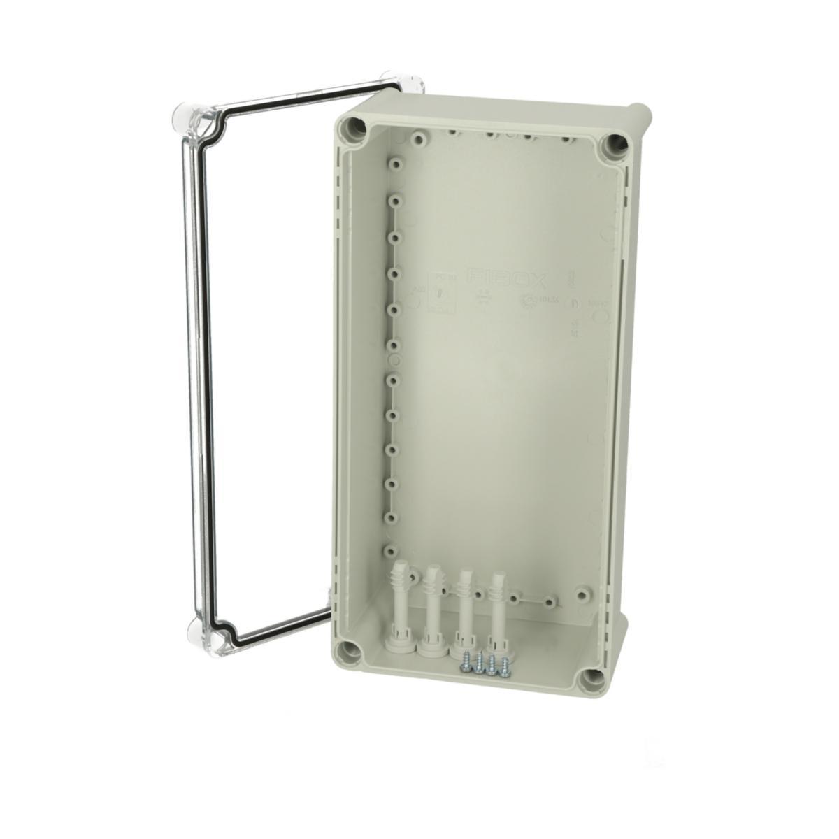 Apparatlådor Solid, transparent lock - KAPSLING SOLID PC PC3819 13T