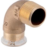 Vinkel 90° 1-muff/utv.gg, koppar, Mapress