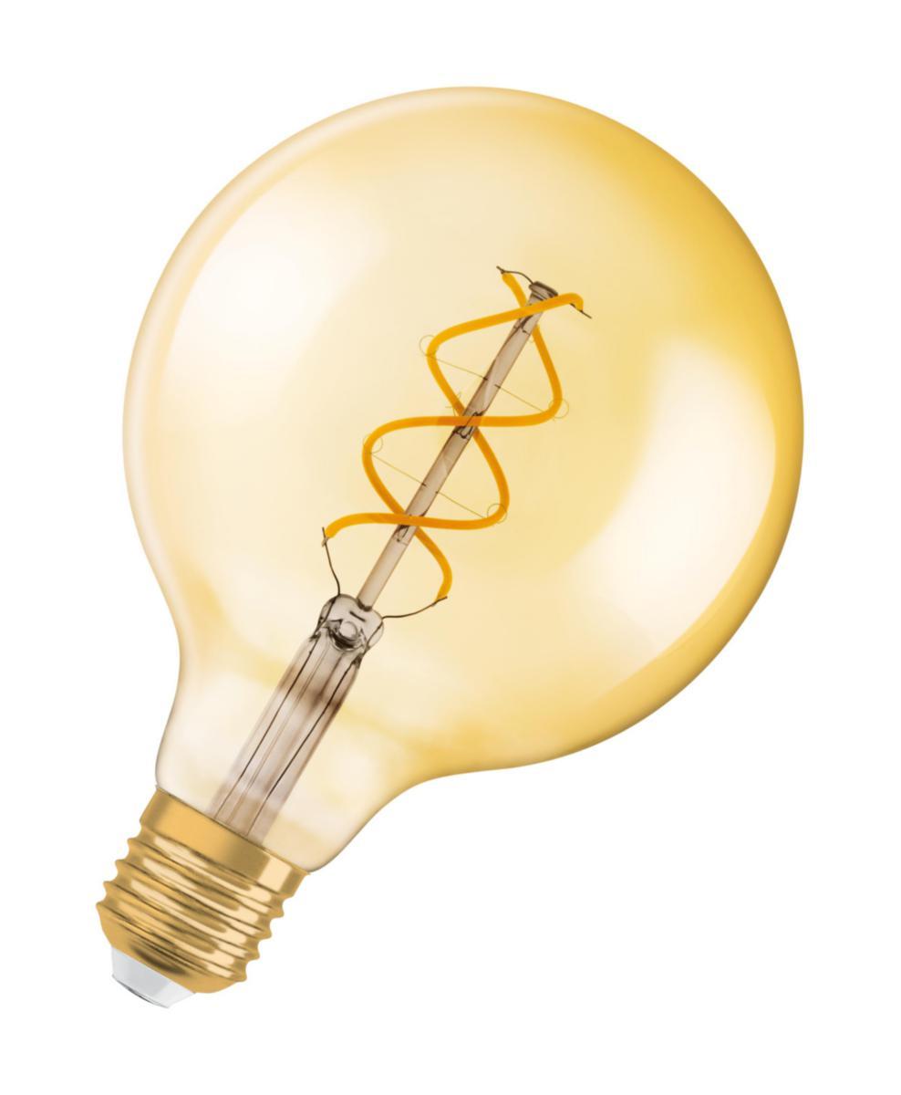 LED-lampa Vintage 1906, Glob, Guld, dimbar - LED GLOB DIM 4.5W 820 E27 OSRAM VINTAGE 1906