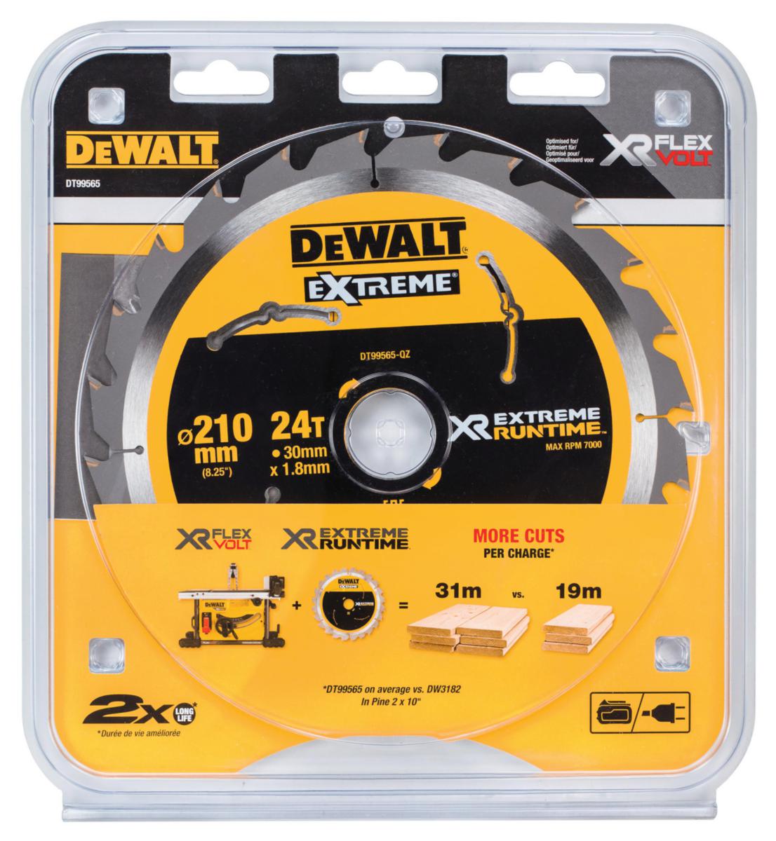 Circular saw blade Dewalt XR - CIRC. SAW BLADE DEWALT DT99565 XR 210MMX30MM 24T