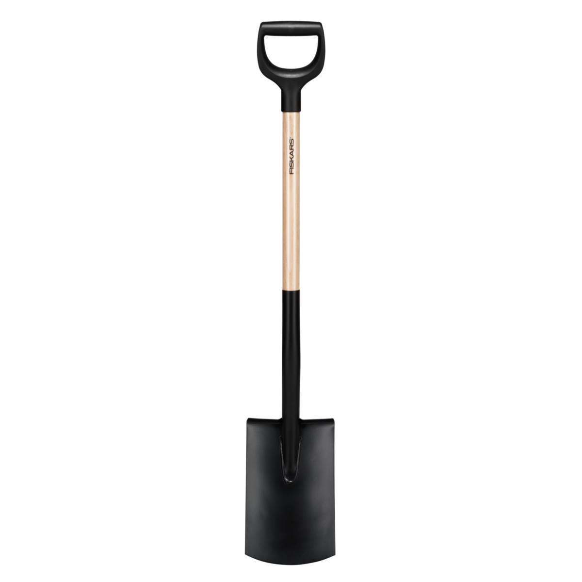 Shovel Fiskars Solid™ Half-Round Wooden FSC Spade - SOLID SPADE FISKARS HALF-ROUND WOOD FSC