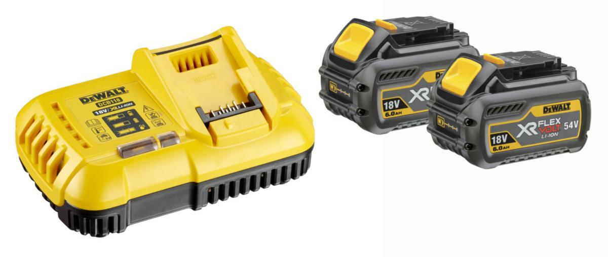 Battery + Charger Dewalt DCB118T2 - BATTERY DEWALT DCB118T2 FLEXVOLT 2X6AH +QUICH CHARGER