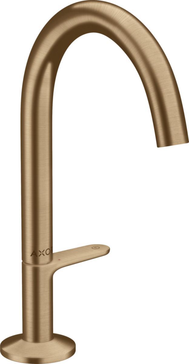 Tvättställsblandare AXOR One 1-grepp U-pip hög, Hansgrohe - HANSGROHE TVÄTTSTÄLLSBL. AXOR ONE 1-GR BORST.BRONS
