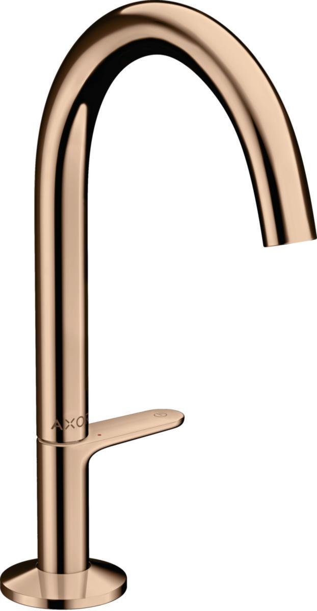 Tvättställsblandare AXOR One 1-grepp U-pip hög, Hansgrohe - HANSGROHE TVÄTTSTÄLLSBL. AXOR ONE 1-GR POL.RÖDGULD