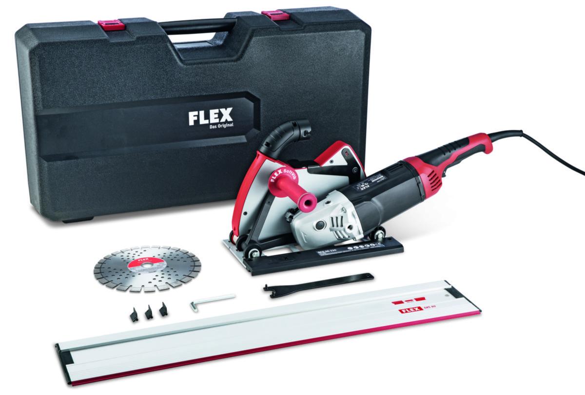 Vinkelslipmaskin Flex DCG L26-6 230 m utsugskåpa + skena - VINKELSLIP FLEX DCG L26-6 230 SKENA M. UTSUGSK. SKDJ 60/55MM